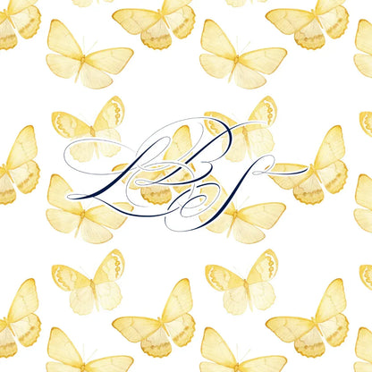 Yellow Butterflies Smocked Bubble