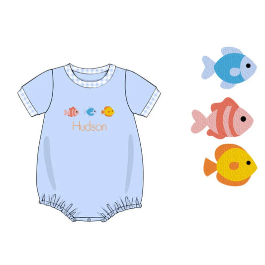 Boys French Knot Fishies Bubble