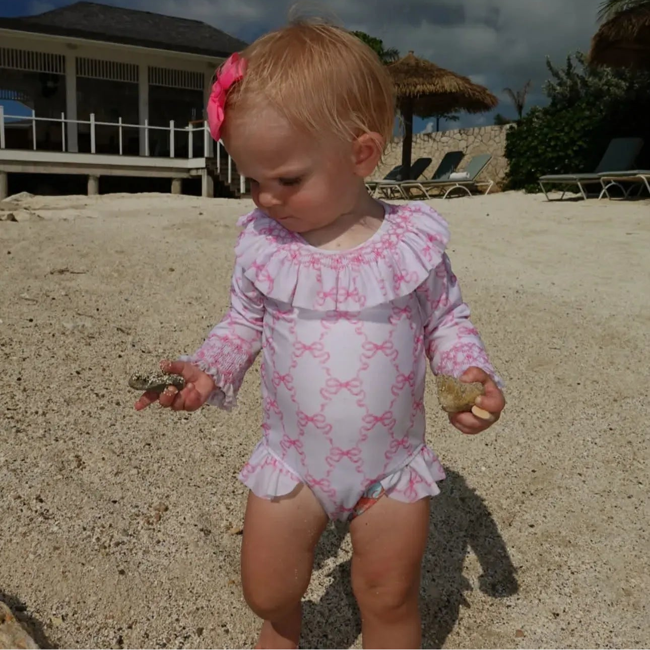 Smocked Bows Rash Guard