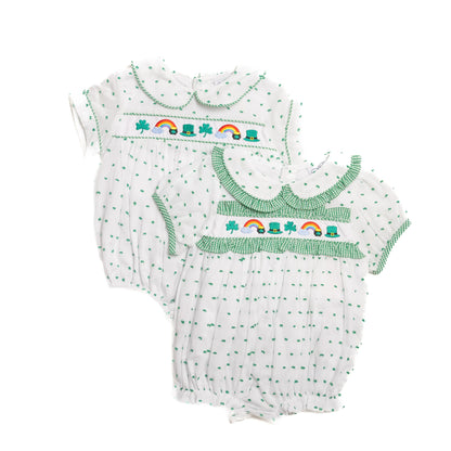 Boys St. Patricks Day Swiss Dot Bubble
