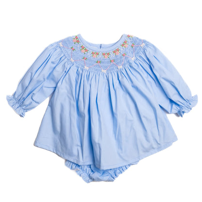 Blue Rosette Skirted Bubble