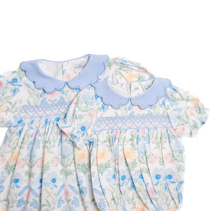 Marjorie Floral Smocked Bubble