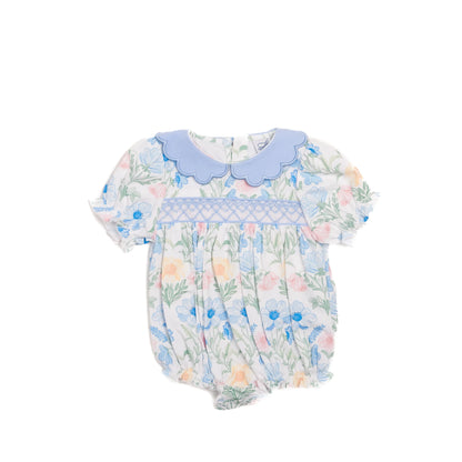 Marjorie Floral Smocked Bubble