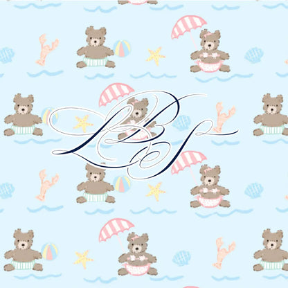 Boys Beach Teddy Bears Swim Trunks