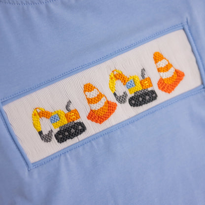Boys Construction Smocked Short Set