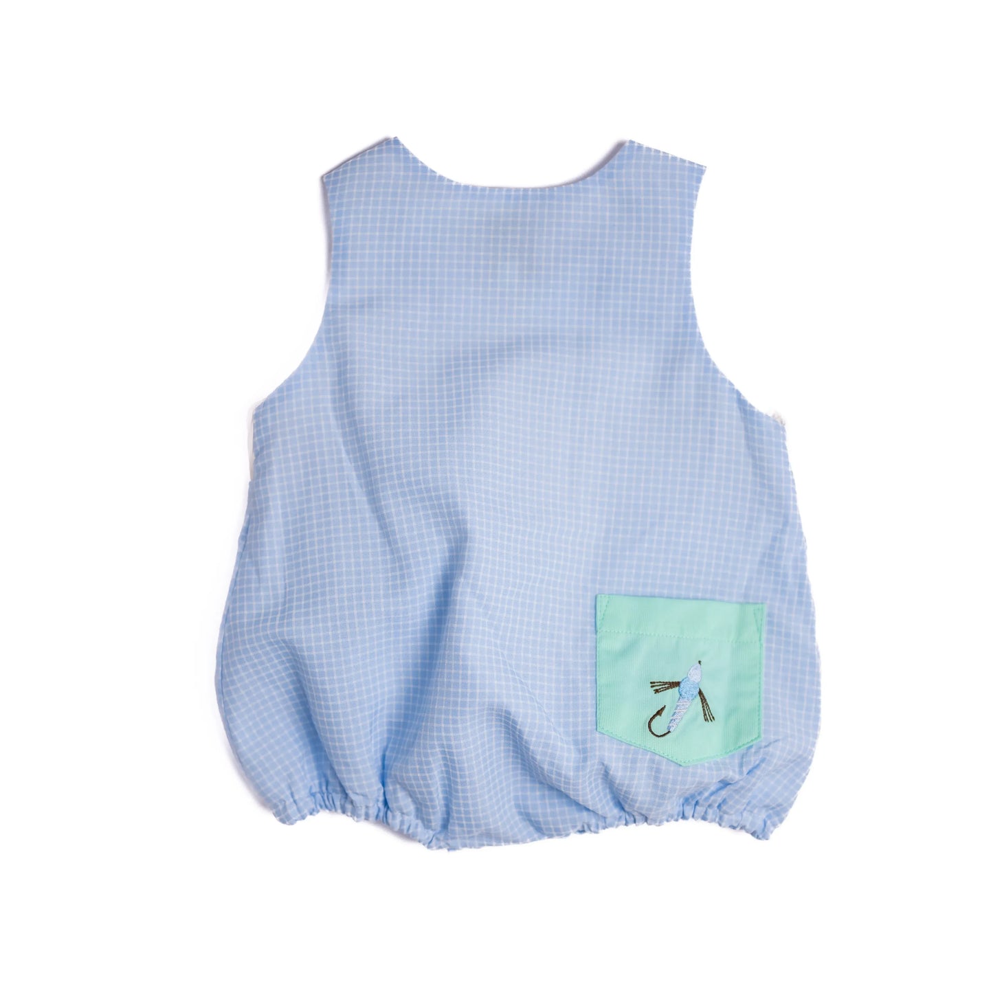 Boys Fishing Smocked Bubble