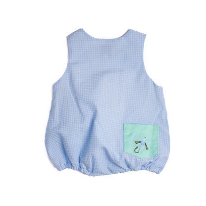 Boys Fishing Smocked Bubble