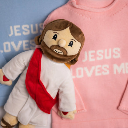 Blue Jesus Loves Me Sweater