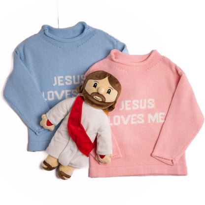 Blue Jesus Loves Me Sweater