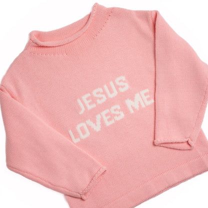 Pink Jesus Loves Me Sweater