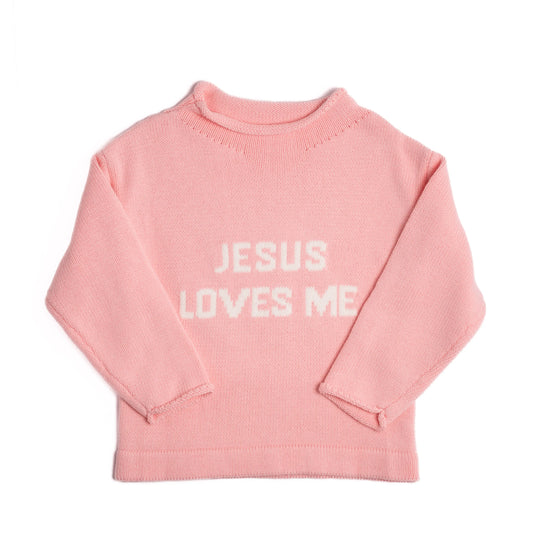 Pink Jesus Loves Me Sweater