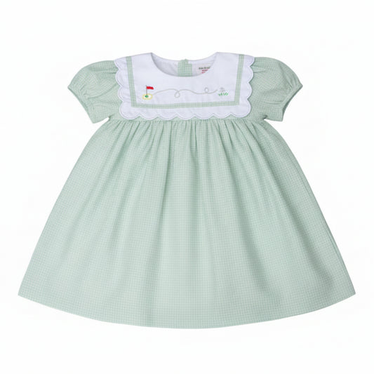 Greenway Scalloped Bib Collar Dress