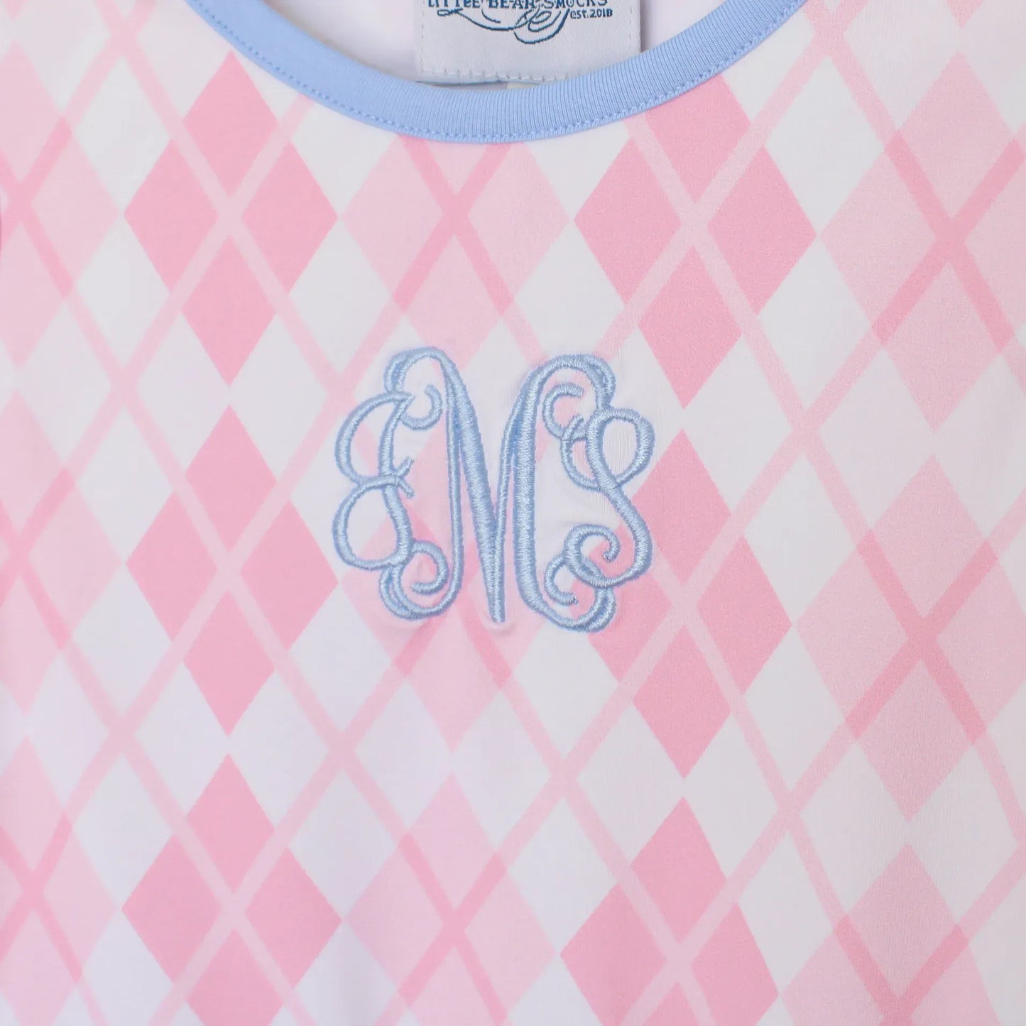 Pink Argyle Skirted Bubble