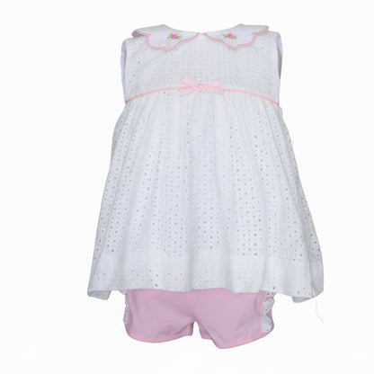 Eyelet Rosette Short Set