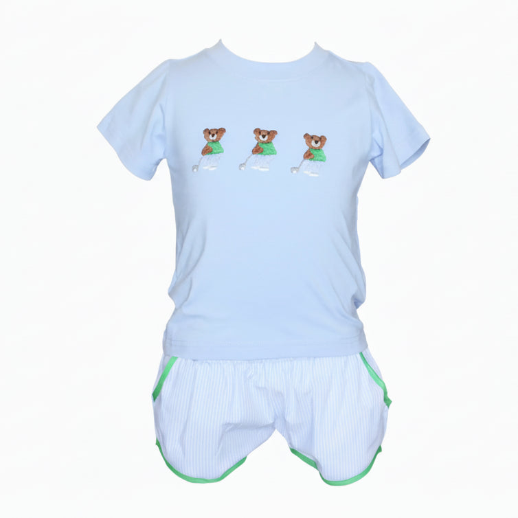 Teddy Bear Golfers Short Set