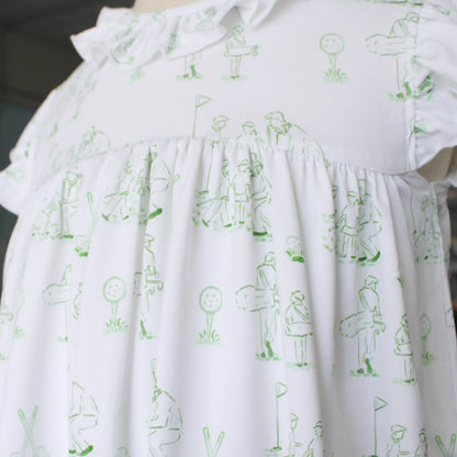 Girls Tee Time Toile Bubble