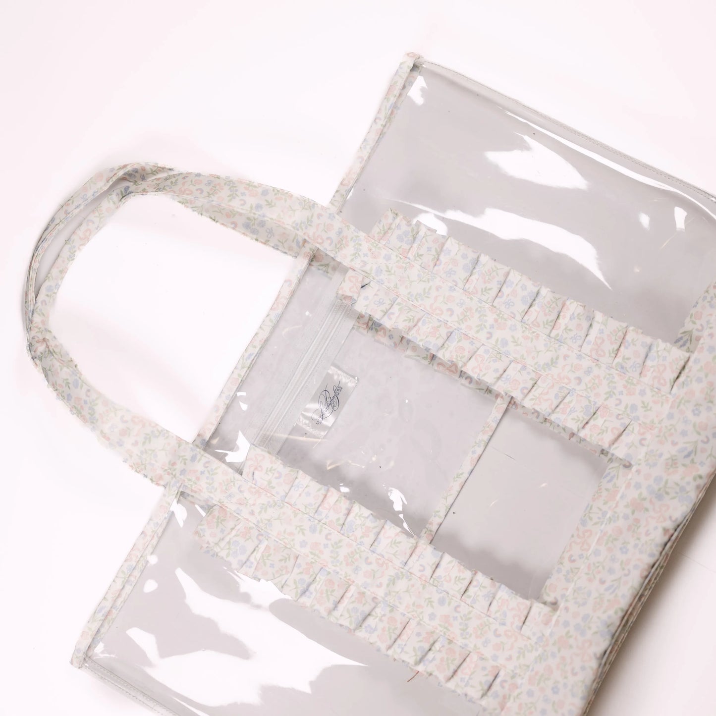 Pastel Floral & Bows Clear Tote