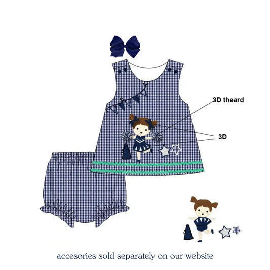 Navy Rah Rah Ree Diaper Set
