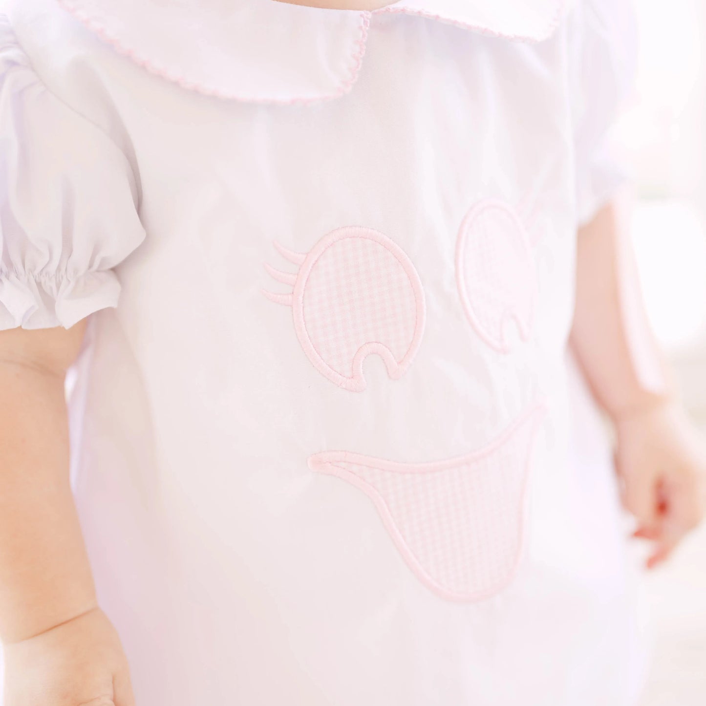 Pink Gingham Ghost Diaper Set