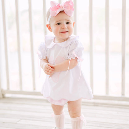 Pink Gingham Ghost Diaper Set
