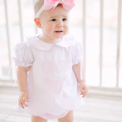 Pink Gingham Ghost Diaper Set