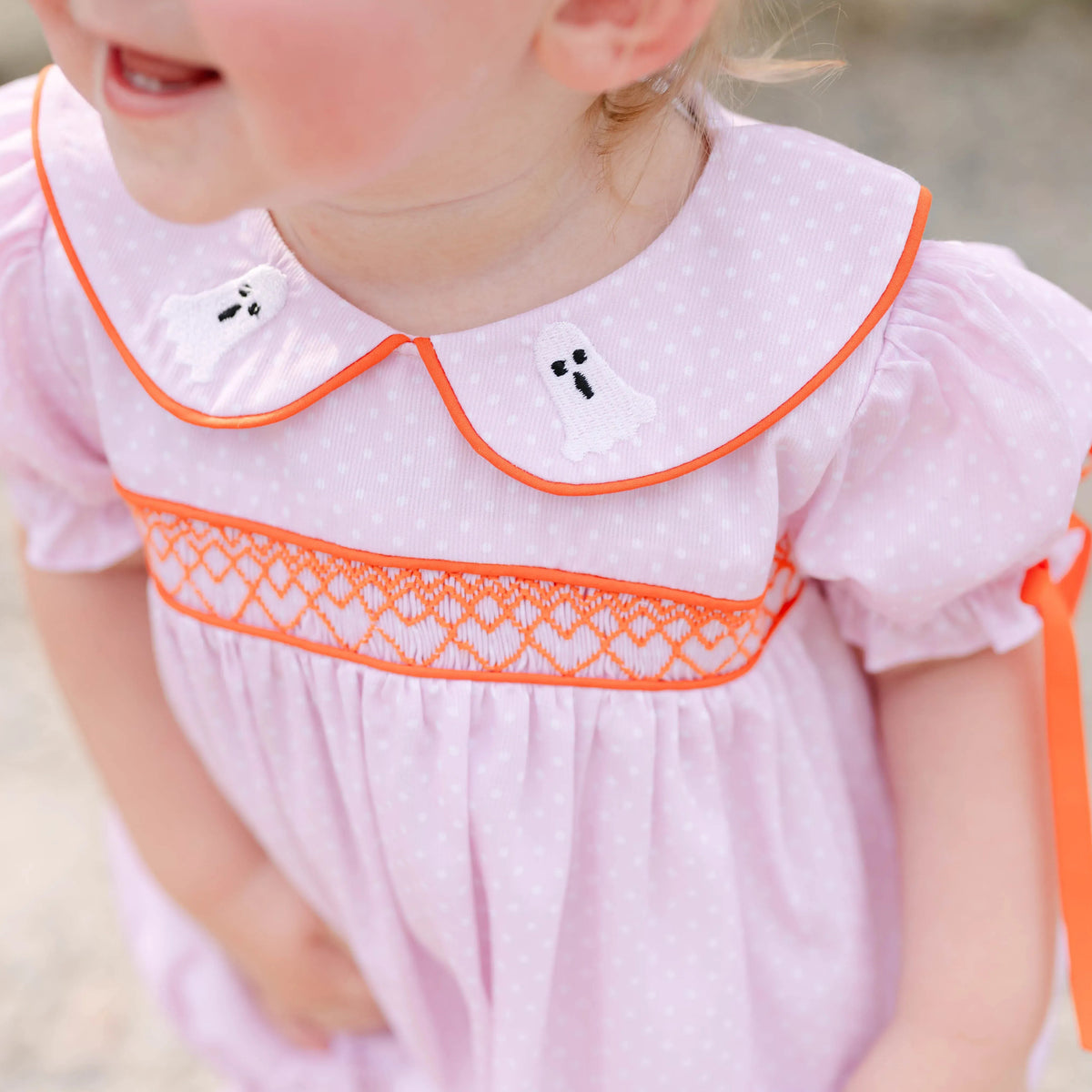 Pink Bitty Dot Ghost Pocket Bubble