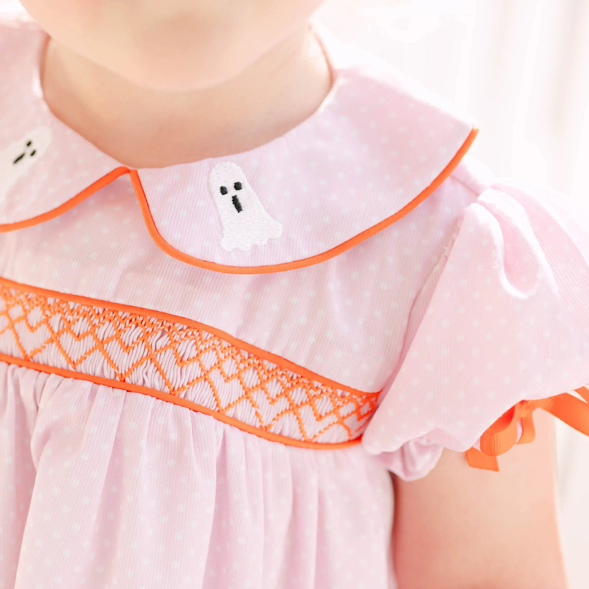 Pink Bitty Dot Ghost Pocket Dress