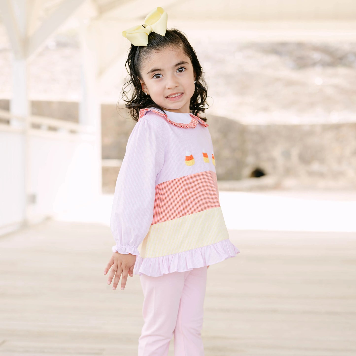 French Knot Candy Corn Legging Set