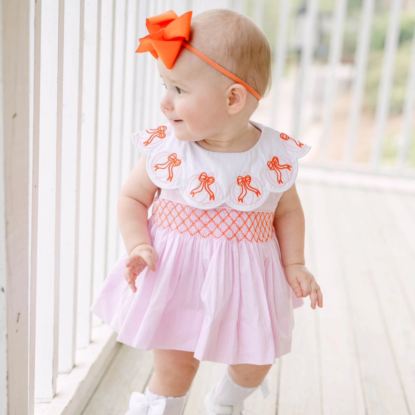 Pumpkin Bows Diaper Set