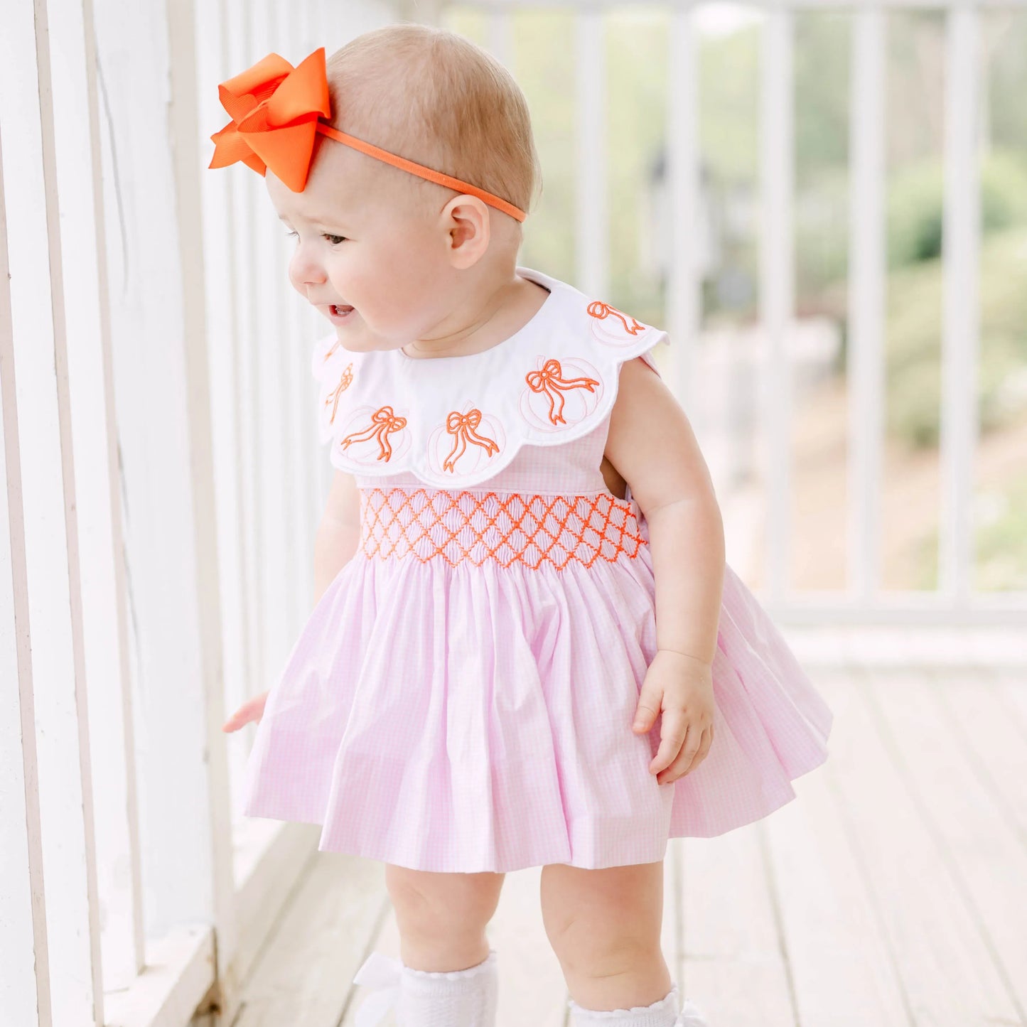 Pumpkin Bows Diaper Set