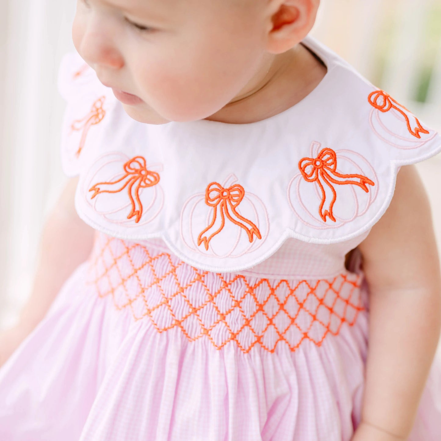 Pumpkin Bows Diaper Set