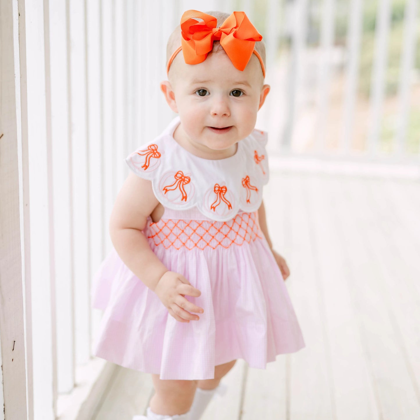 Pumpkin Bows Diaper Set