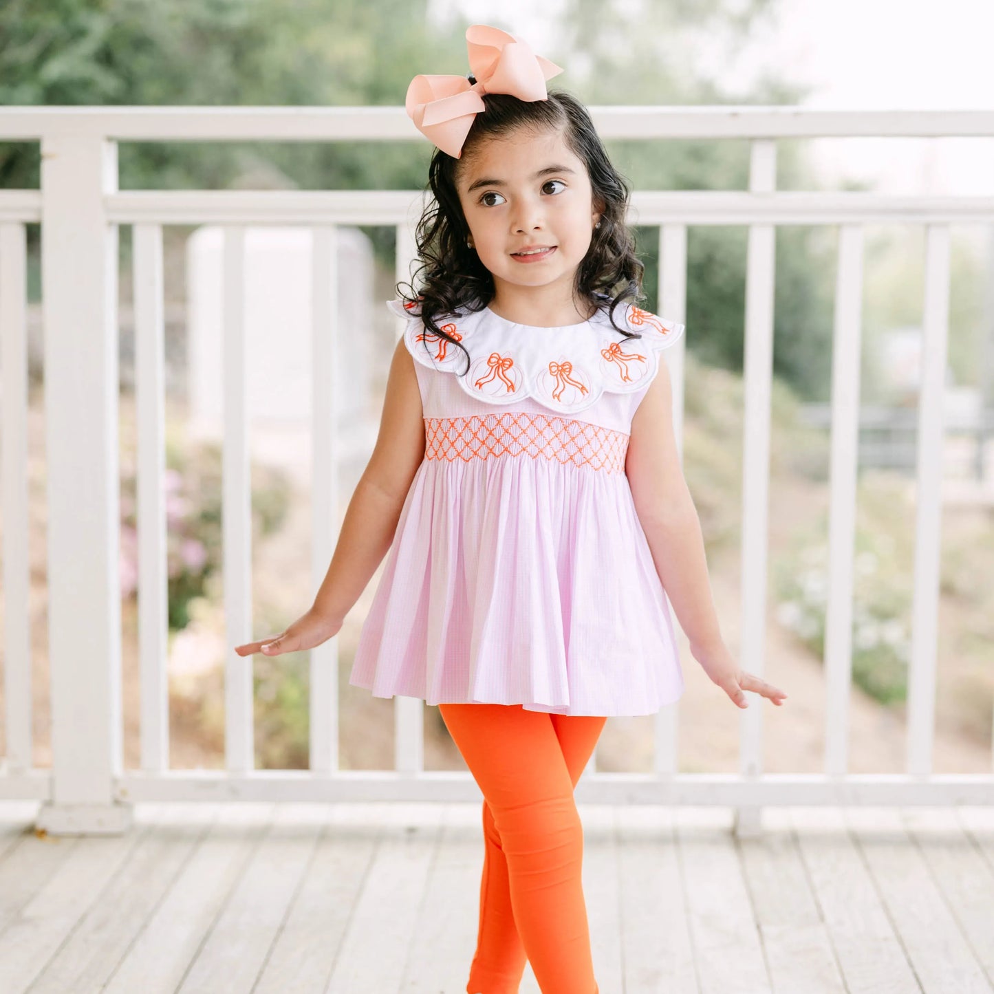 Pumpkin Bows Legging Set