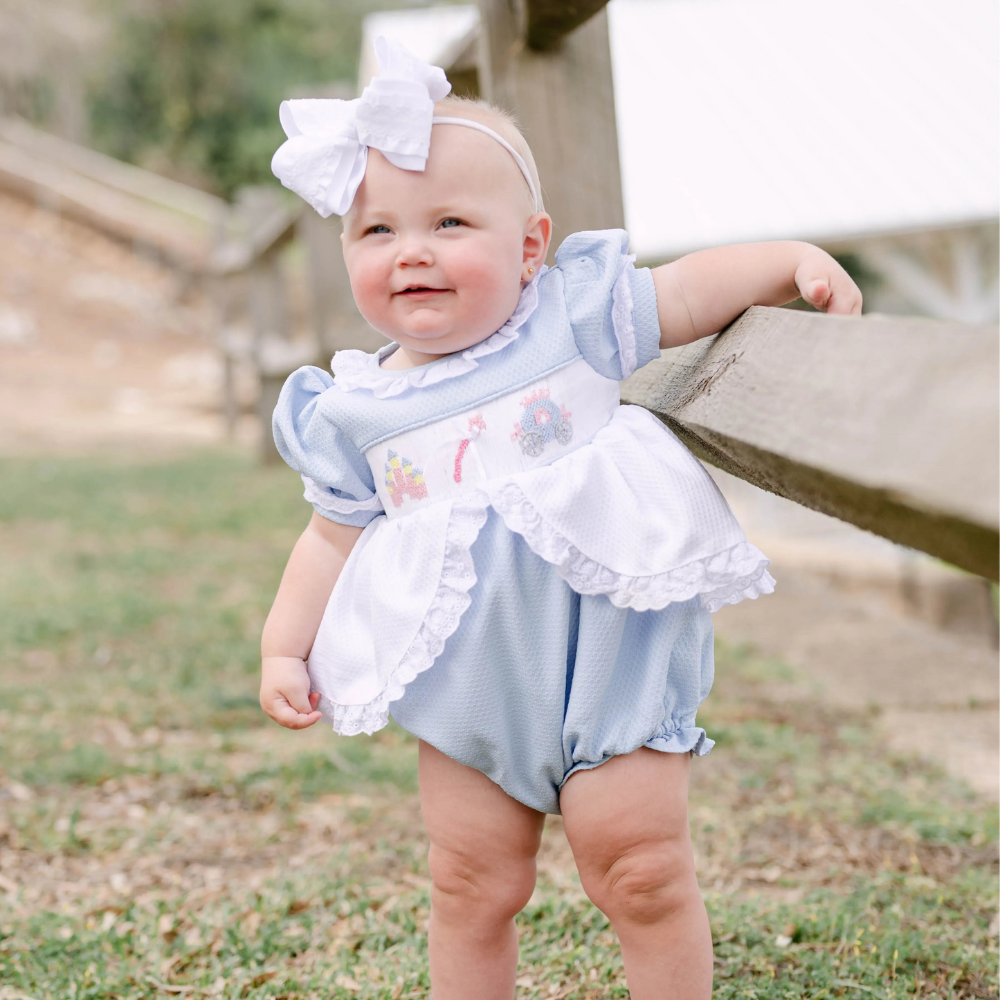 Smocked Princess Honeycomb Bubble