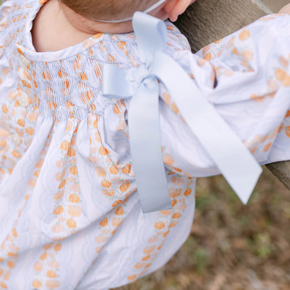 Blue Pumpkin Patch Smocked Bishop Bubble