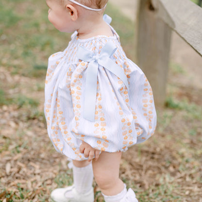 Blue Pumpkin Patch Smocked Bishop Bubble