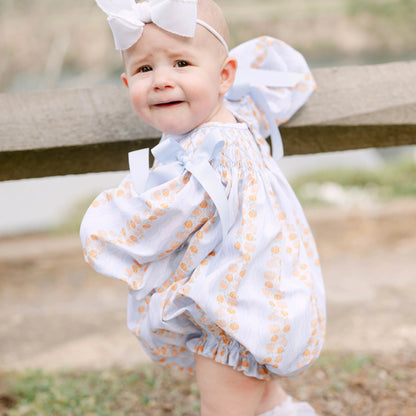 Blue Pumpkin Patch Smocked Bishop Bubble