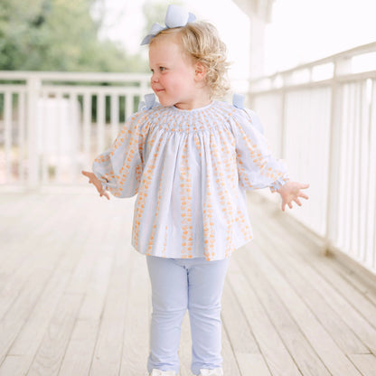 Blue Pumpkin Patch Smocked Bishop Legging Set