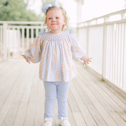 Blue Pumpkin Patch Smocked Bishop Legging Set