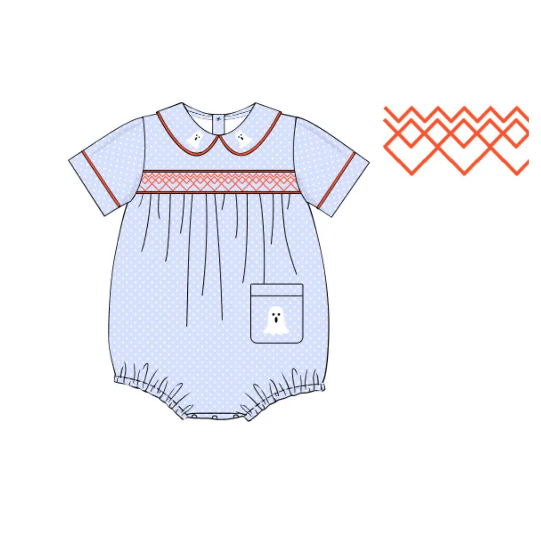 Boys Bitty Dot Ghost Pocket Bubble