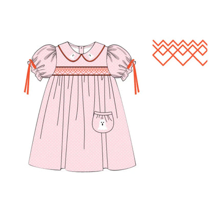 Pink Bitty Dot Ghost Pocket Dress