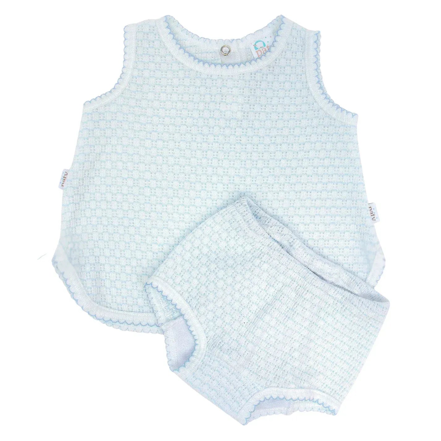 Paty Knit Solid Color Diaper Set