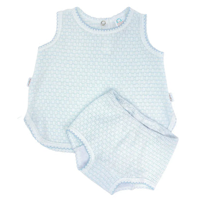 Paty Knit Solid Color Diaper Set