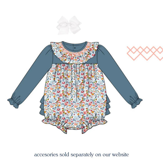 Felicity Floral Smocked Collar Bubble