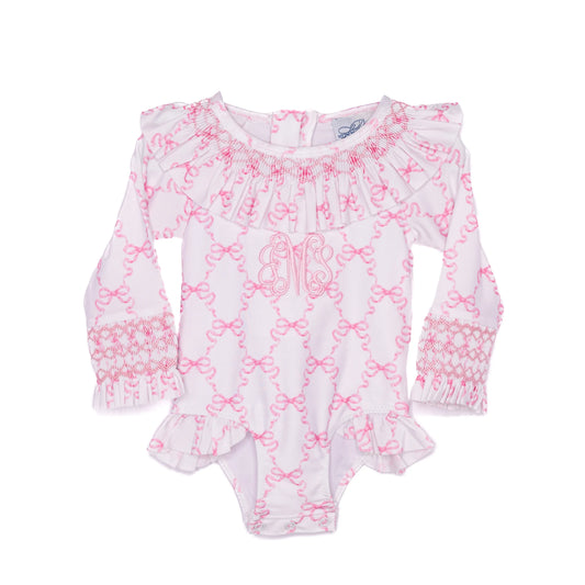 Smocked Bows Rash Guard