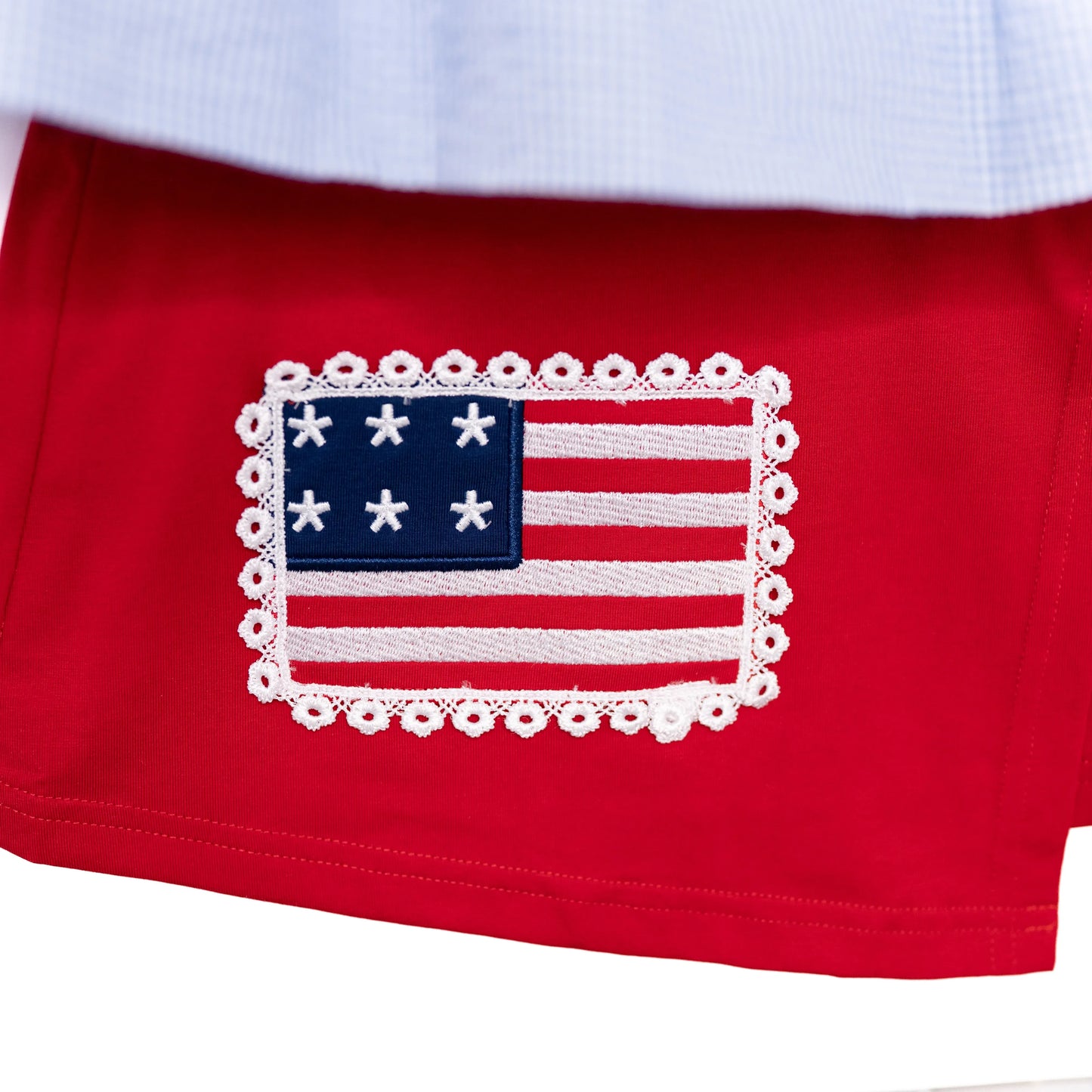 Seersucker Flag Skort Set