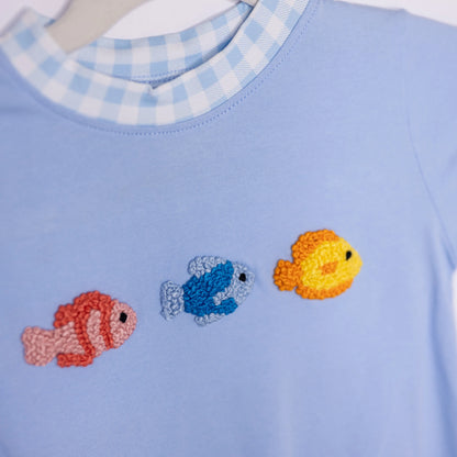 Boys French Knot Fishies Bubble