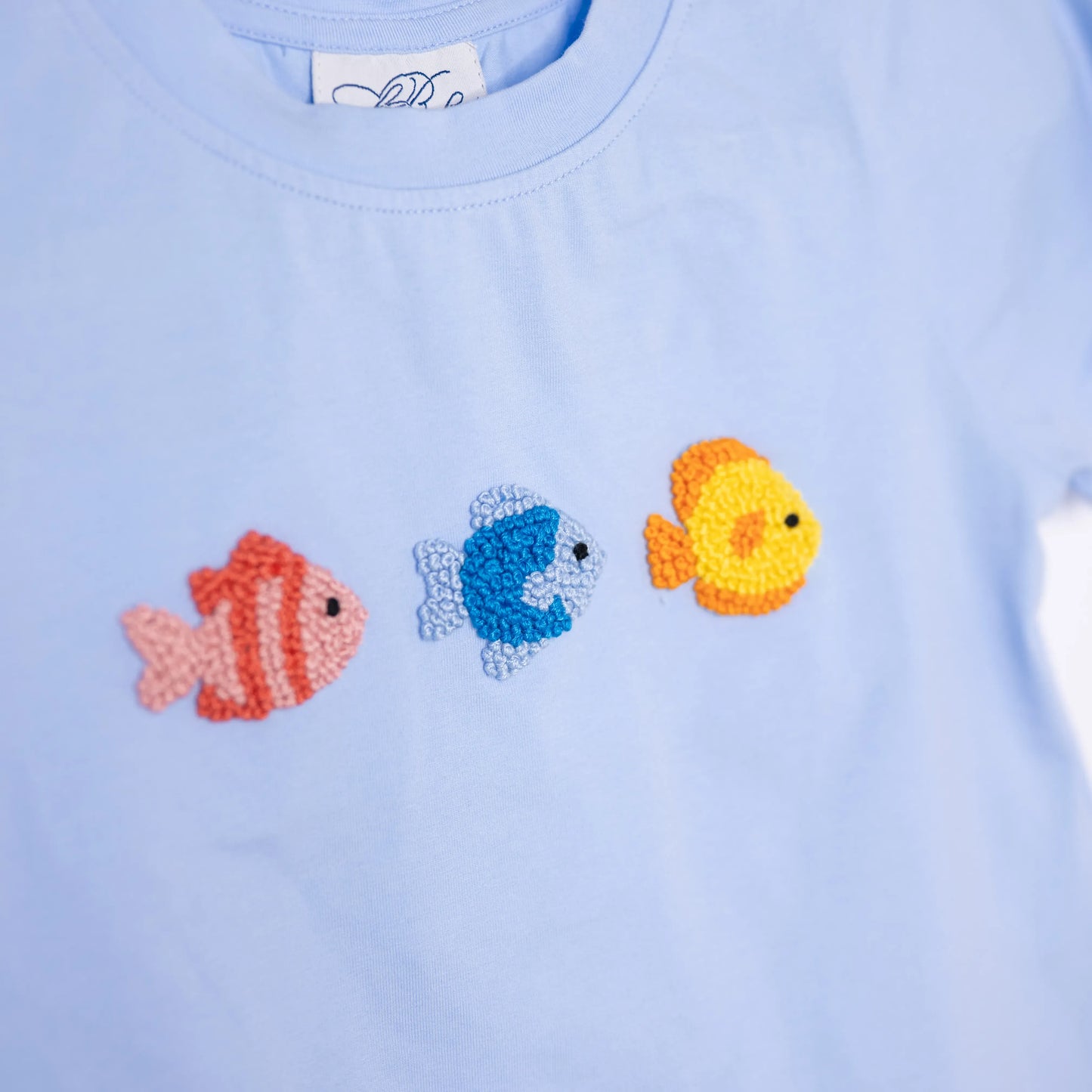 Boys French Knot Fishies Short Set