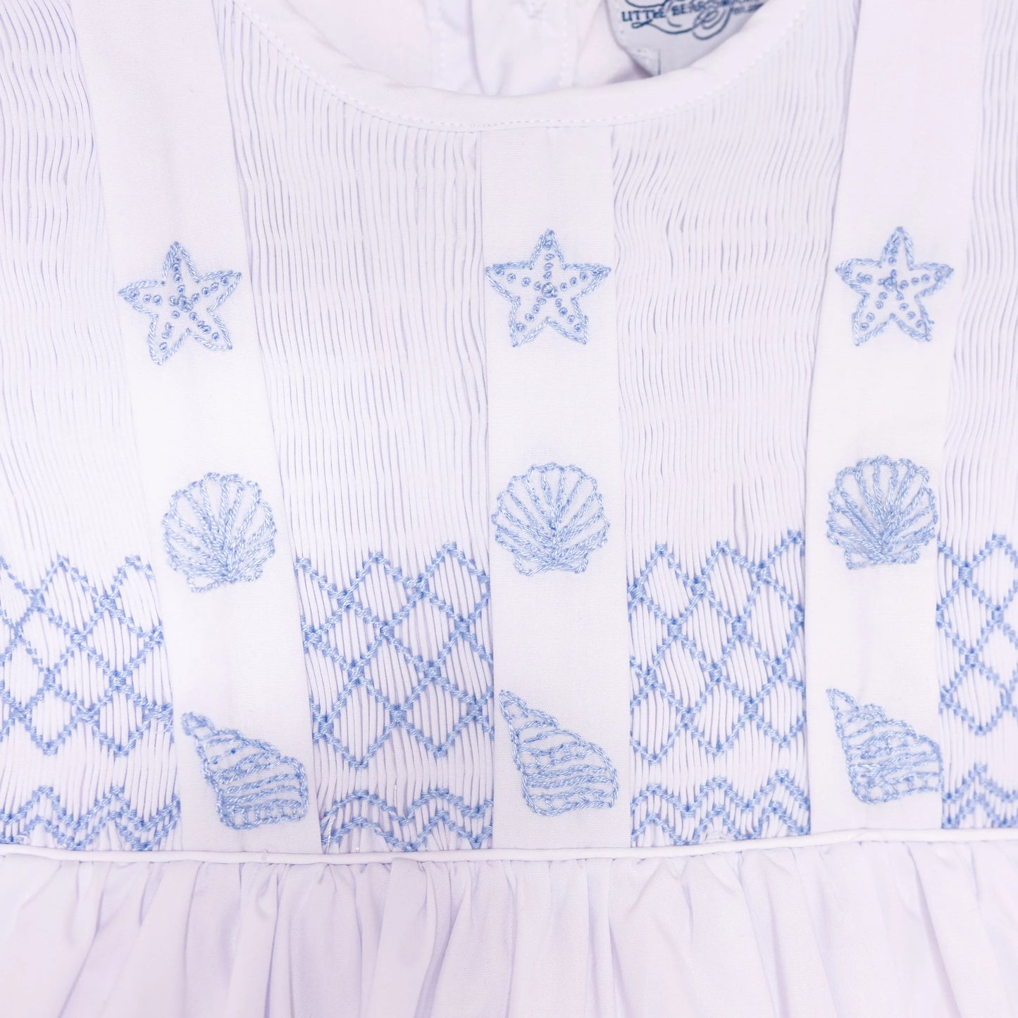White & Blue Seashells Bubble