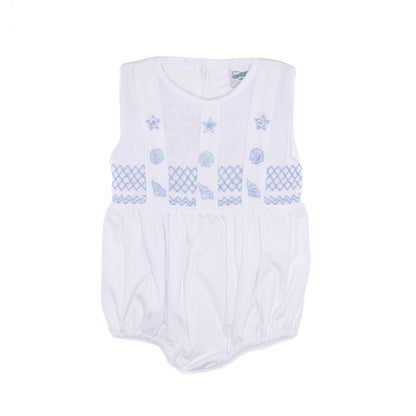 White & Blue Seashells Bubble